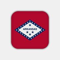 bandera del estado de arkansas. ilustración vectorial vector