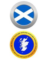 button as a symbol SCOTLAND flag and map on a white background vector