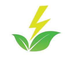 vector de logotipo de energía verde ecológica