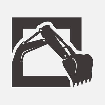 Basic RGB excavator vector