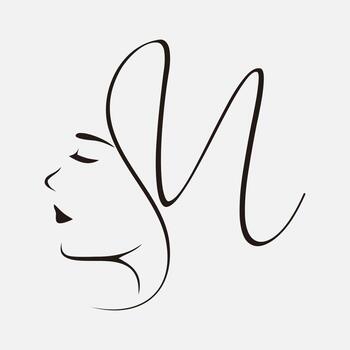 Basic RGB letter m beauty vector