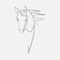 Basic RGB silhouette horse vector