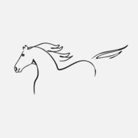 Basic RGB silhouette horse vector