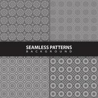 Set of Geometric seamless patterns vector