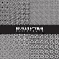 Set of Geometric seamless patterns vector