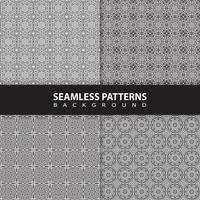 Set of Geometric seamless patterns vector