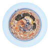 spherical panorama residential area in Barcelona photo