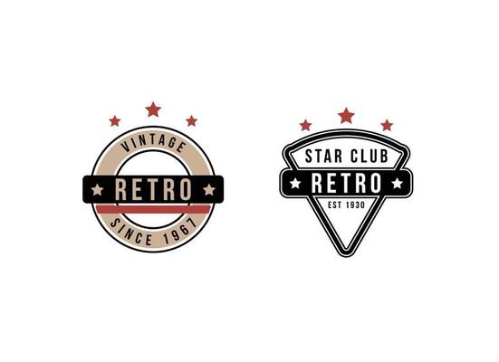 Classic retro vintage emblem logo design template.