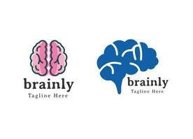 Brain Logo Design Template. vector