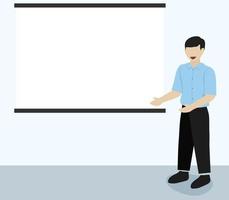 Man Presenting in front of Board vector