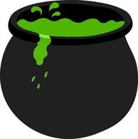 Witch is cauldron. Potion cauldron. Halloween cauldron. Vector illustration