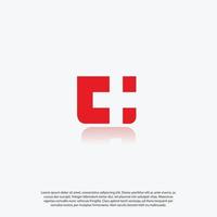 Letter C and plus or cross or medical logo with negative space or gestalt concept for medical or health care logo identity vector