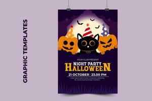 Simple and elegant Halloween graphic design template that is easy to customize vector