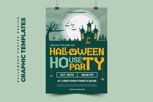 plantilla de diseño gráfico de halloween simple y elegante que es fácil de personalizar vector