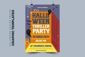 plantilla de diseño gráfico de halloween simple y elegante que es fácil de personalizar vector