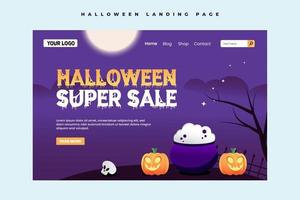 plantilla de diseño gráfico de halloween simple y elegante que es fácil de personalizar vector