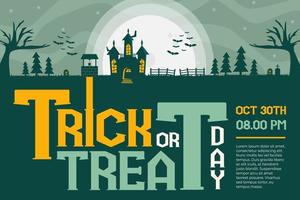 Simple and elegant Halloween graphic design template that is easy to customize vector