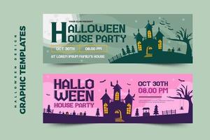 plantilla de diseño gráfico de halloween simple y elegante que es fácil de personalizar vector