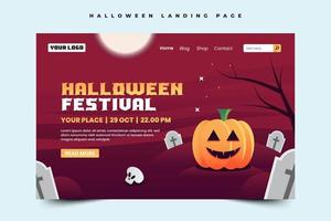 plantilla de diseño gráfico de halloween simple y elegante que es fácil de personalizar vector