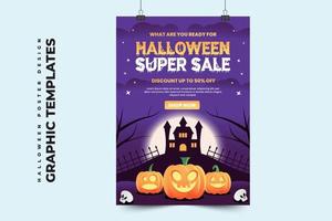 Simple and elegant Halloween graphic design template that is easy to customize vector