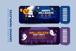 plantilla de diseño gráfico de halloween simple y elegante que es fácil de personalizar vector