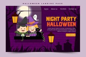 plantilla de diseño gráfico de halloween simple y elegante que es fácil de personalizar vector