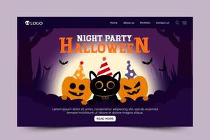 plantilla de diseño gráfico de halloween simple y elegante que es fácil de personalizar vector