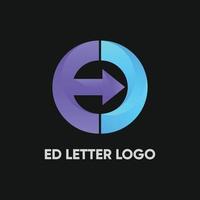 plantilla de diseño de logotipo de carta, diseño de logotipo moderno, vector