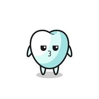 the bored expression of cute tooth characters vector