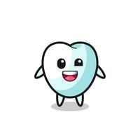 illustration of an tooth character with awkward poses vector