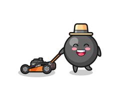 illustration of the dot symbol character using lawn mower vector