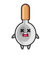 the dead cooking spoon mascot character vector