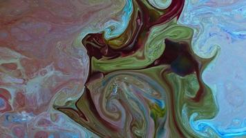 abstrakt måla bläck spridning på mjölkig yta video