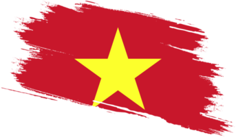 Vietnam-Flagge mit Grunge-Textur png