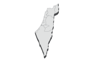 Ilustración de mapa 3D de Israel png