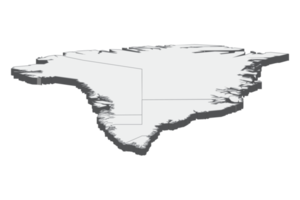 ilustração de mapa 3D da Groenlândia png