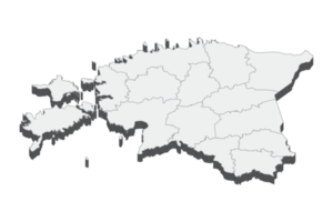 3d kaartillustratie van estland png