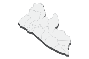 ilustração do mapa 3D da Libéria png