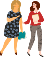 Office workers. Women. Illustration png