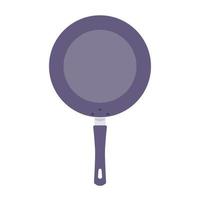 Frying Pan Flat Illustration. Clean Icon Design Element on Isolated White Background vector