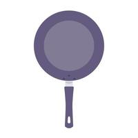 Frying Pan Flat Illustration. Clean Icon Design Element on Isolated White Background vector