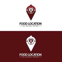 Food Location Logo Design Template vector