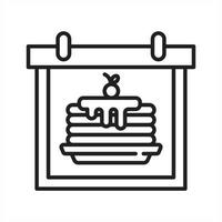 National Pancake Day Line Icon vector