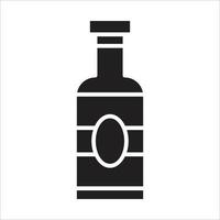 Syrup bottle glyph icon vector