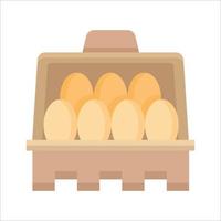 vector de icono de huevos con estilo plano aislado sobre fondo blanco
