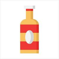 Syrup bottle flat icon vector
