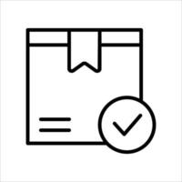 Delivery Box Has Arrived Line Icon vector