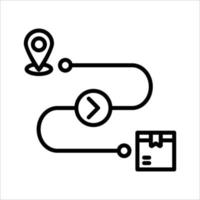 Delivery location line icon vector