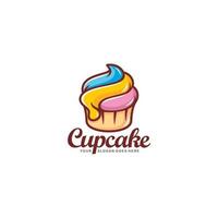 vector de diseño de logotipo de cupcake