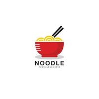 un tazón de vector de logotipo de fideos